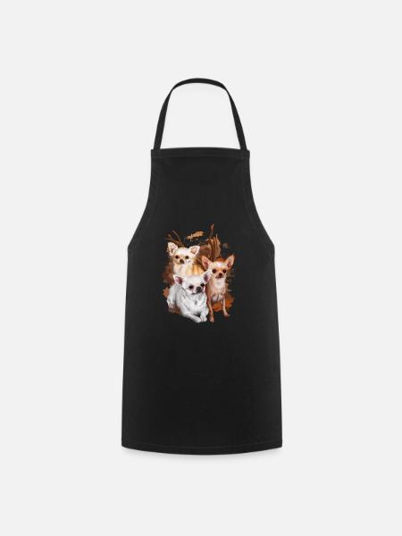 Chihuahua dog gift - Cooking Apron - black