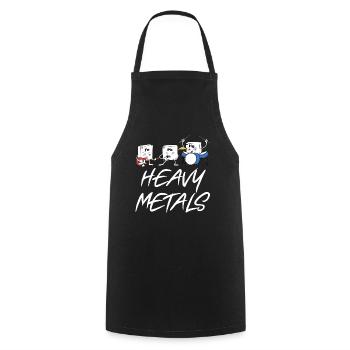 Métaux lourds - Tablier de cuisine - noir - Devant - AI Model Male 185 dark (185cm)