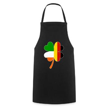 German Irish Flag Shamrock St Patricks Day - Cooking Apron - black - Front - AI Model Male 185 dark (185cm)