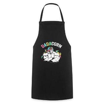 Dadacorn - Magical Unicorn Dad - Cooking Apron - black - Front - AI Model Male 185 dark (185cm)