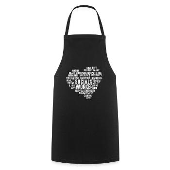 Social Science Travail social Professionnel Cadeau - Tablier de cuisine - noir - Devant - AI Model Male 185 dark (185cm)