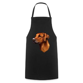 Rhodesian Ridgeback - Tablier de cuisine - noir - Devant - AI Model Male 185 dark (185cm)