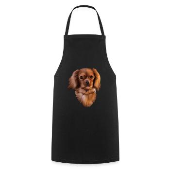 King Cavalier dog - Cooking Apron - black - Front - AI Model Male 185 dark (185cm)