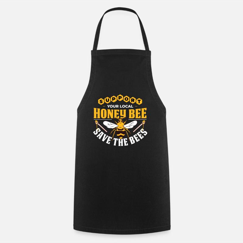 Beekeepers Bees Honey Bee Local honey - Cooking Apron - black