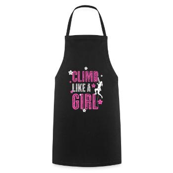 Climbing Bouldering Climb Like A Girl - Cooking Apron - black - Front - AI Model Male 185 dark (185cm)