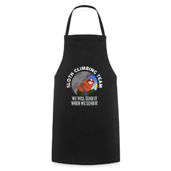 Climbing Bouldering Sloth Climbing Team - Cooking Apron - black - Front - AI Model Male 185 dark (185cm)