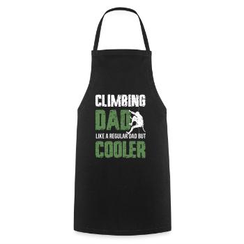 Kletter Papa Bouldern Climbing Dad - Kochschürze - Schwarz - Vorne - AI Model Male 185 dark (185cm)