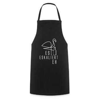 Es Eskaliert Eh Flamingo Bier Alkohol Trinken - Kochschürze - Schwarz - Vorne - AI Model Male 185 dark (185cm)