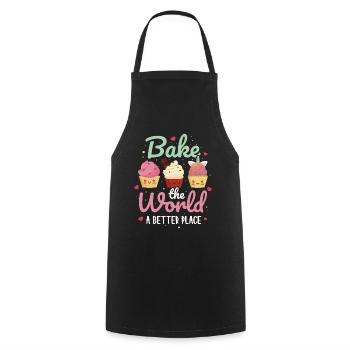 to bake - Cooking Apron - black - Front - AI Model Male 185 dark (185cm)