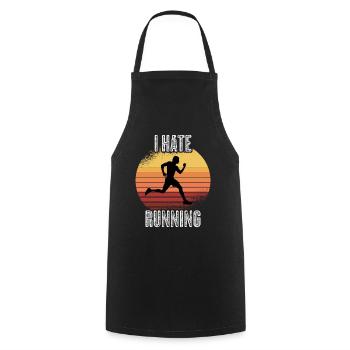 Coureur de course marathon cadeau drôle - Tablier de cuisine - noir - Devant - AI Model Male 185 dark (185cm)