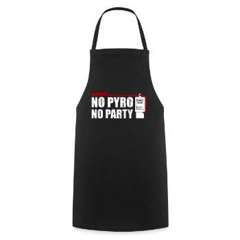 No pyro no party salut - Kochschürze - Schwarz - Vorne - AI Model Male 185 dark (185cm)