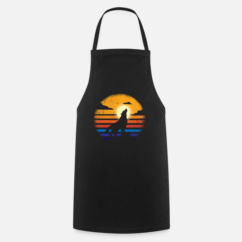 wolf - Cooking Apron - black