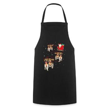 Beagle Christmas - Cooking Apron - black - Front - AI Model Male 185 dark (185cm)