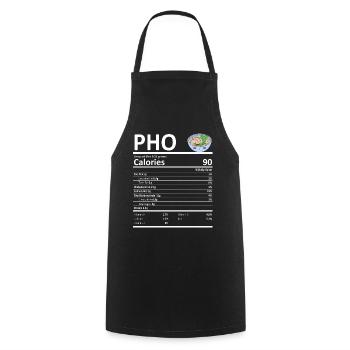 Pho Vietnamese Noodles Nutritional Value Funny - Cooking Apron - black - Front - AI Model Male 185 dark (185cm)