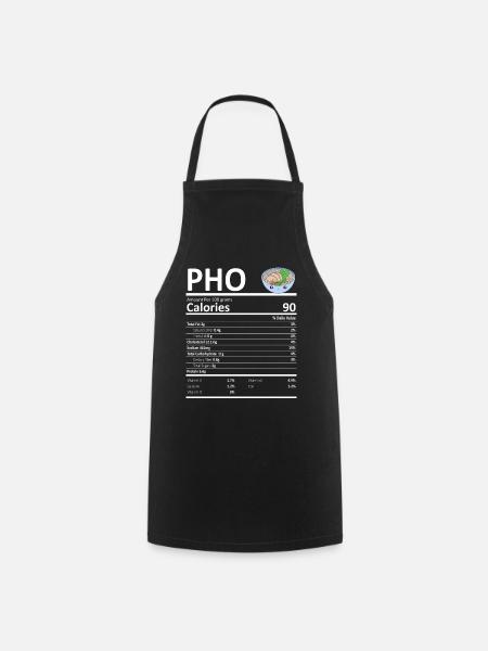 Pho vietnamesische Nudeln Nährwert lustig - Kochschürze - Schwarz