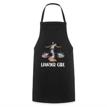 Cadeau avocat avocat avocat - Tablier de cuisine - noir - Devant - AI Model Male 185 dark (185cm)