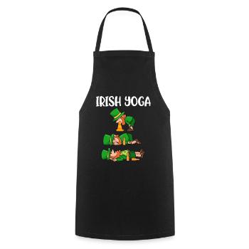 Irish Yoga Meditation Funny Gift Irish - Cooking Apron - black - Front - AI Model Male 185 dark (185cm)
