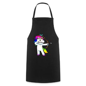 Unicorn Archery Archery Archery Gift - Cooking Apron - black - Front - AI Model Male 185 dark (185cm)