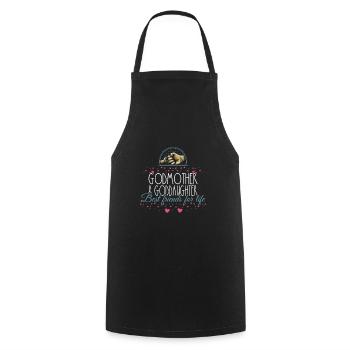 Godmother & Goddaughter Best friends for life - Cooking Apron - black - Front - AI Model Male 185 dark (185cm)