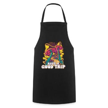 Trippy Champignons De Champignon - Tablier de cuisine - noir - Devant - AI Model Male 185 dark (185cm)