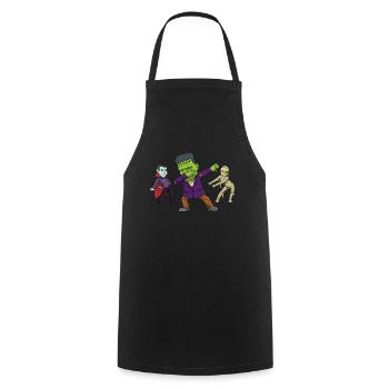 Dabbing Halloween Monster Monster Gift - Cooking Apron - black - Front - AI Model Male 185 dark (185cm)