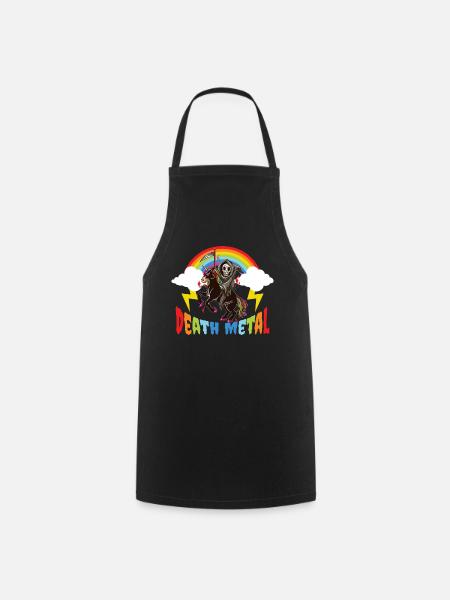 Death Metal Rainbow Heavy Metal Geschenk - Kochschürze - Schwarz