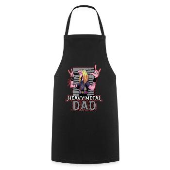 Heavy Metal Dad Heavy Metal Geschenk - Kochschürze - Schwarz - Vorne - AI Model Male 185 dark (185cm)