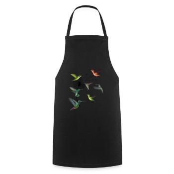 Kolibri Löwenzahn Hummel Kolibri Vogel Shirt - Kochschürze - Schwarz - Vorne - AI Model Male 185 dark (185cm)