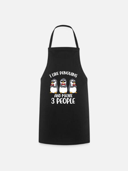 I Like Penguins Pinguin Geschenk - Forklæde - sort
