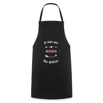 Je suis une Jessica qui déchire - Tablier de cuisine - noir - Devant - AI Model Male 185 dark (185cm)