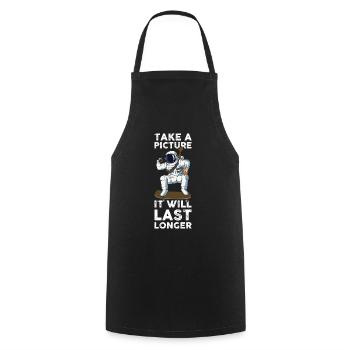 Take A Picture Photography Gift - Cooking Apron - black - Front - AI Model Male 185 dark (185cm)