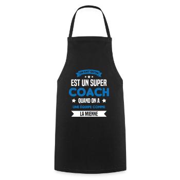 On Sait Qu'on Est Un Super Coach - Tablier de cuisine - noir - Devant - AI Model Male 185 dark (185cm)
