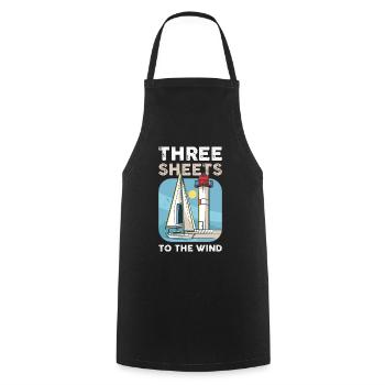 Three Sheets To The Wind Sailing Gift - Cooking Apron - black - Front - AI Model Male 185 dark (185cm)