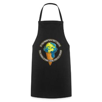 Si vous vouliez un cadeau de tennis Soft Serve - Tablier de cuisine - noir - Devant - AI Model Male 185 dark (185cm)