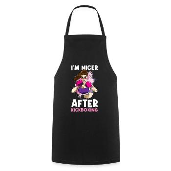 Dans le plus agréable après kickboxing Kickboxing Cadeau - Tablier de cuisine - noir - Devant - AI Model Male 185 dark (185cm)