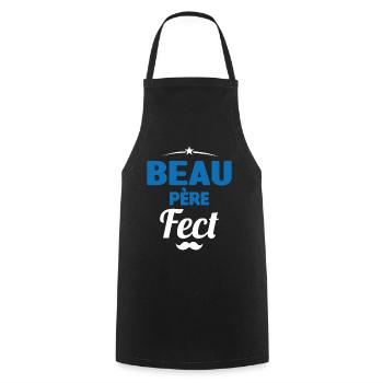 beau-pèrefect cadeau beau-papa anniversaire humour - Tablier de cuisine - noir - Devant - AI Model Male 185 dark (185cm)