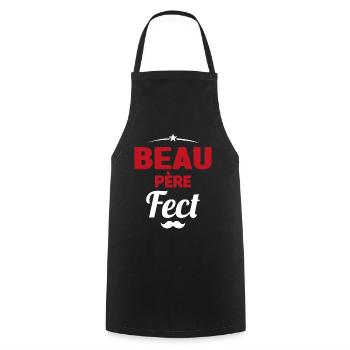 beau-pèrefect cadeau beau-papa anniversaire humour - Tablier de cuisine - noir - Devant - AI Model Male 185 dark (185cm)
