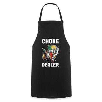 Choke Dealer Jiu Jitsu Gift - Cooking Apron - black - Front - AI Model Male 185 dark (185cm)