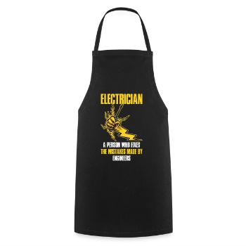 Electrician Definition Electrician Gift - Cooking Apron - black - Front - AI Model Male 185 dark (185cm)