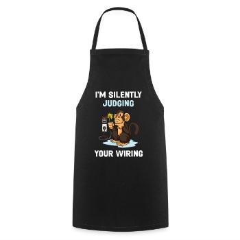 Juger votre cadeau d’électricien de câblage - Tablier de cuisine - noir - Devant - AI Model Male 185 dark (185cm)