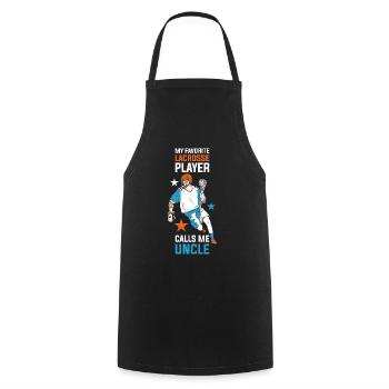 Lacrosse Uncle Lacrosse Gift - Cooking Apron - black - Front - AI Model Male 185 dark (185cm)