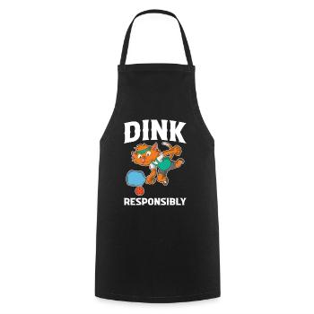 Dink Responsibly Pickleball Pickleball Gift - Cooking Apron - black - Front - AI Model Male 185 dark (185cm)