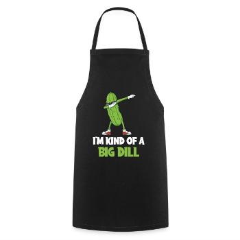 In the Child Of A Big Dill Cucumber Gift - Cooking Apron - black - Front - AI Model Male 185 dark (185cm)