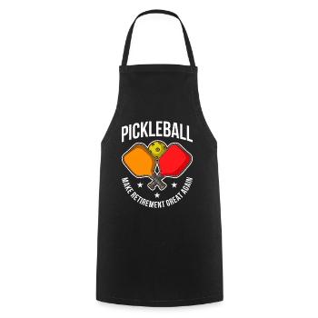 Pickleball Retirement Pickleball Geschenk - Kochschürze - Schwarz - Vorne - AI Model Male 185 dark (185cm)