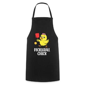 Pickleball Chick Pickleball Cadeau - Tablier de cuisine - noir - Devant - AI Model Male 185 dark (185cm)