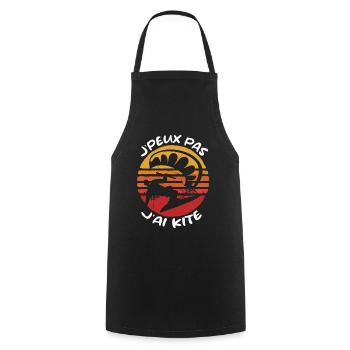 Je Peux Pas J'ai Kite Cadeau Humour - Tablier de cuisine - noir - Devant - AI Model Male 185 dark (185cm)
