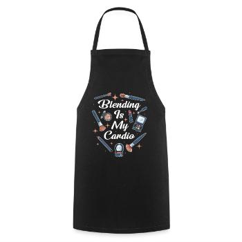 Blending Is My Cardio Makeup Artist Gift - Cooking Apron - black - Front - AI Model Male 185 dark (185cm)
