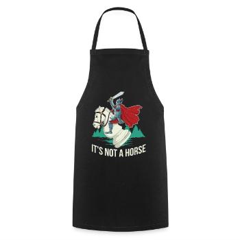 Its Not A Horse Chess Chess Gift - Cooking Apron - black - Front - AI Model Male 185 dark (185cm)