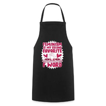 Feminism Favorite F Word Feminismus Geschenk - Kochschürze - Schwarz - Vorne - AI Model Male 185 dark (185cm)