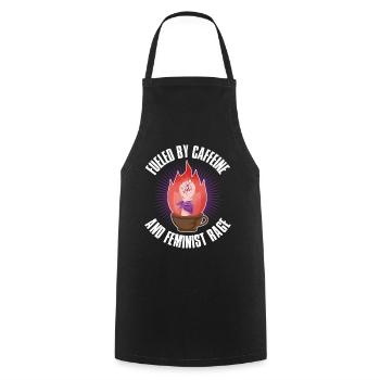 Caffeine And Feminist Rage Feminismus Geschenk - Kochschürze - Schwarz - Vorne - AI Model Male 185 dark (185cm)